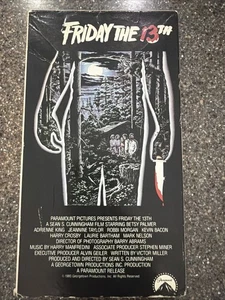 Friday The 13th VHS Tape 1980  Horror Paramount Home Video Jason Original Campy - Picture 1 of 3