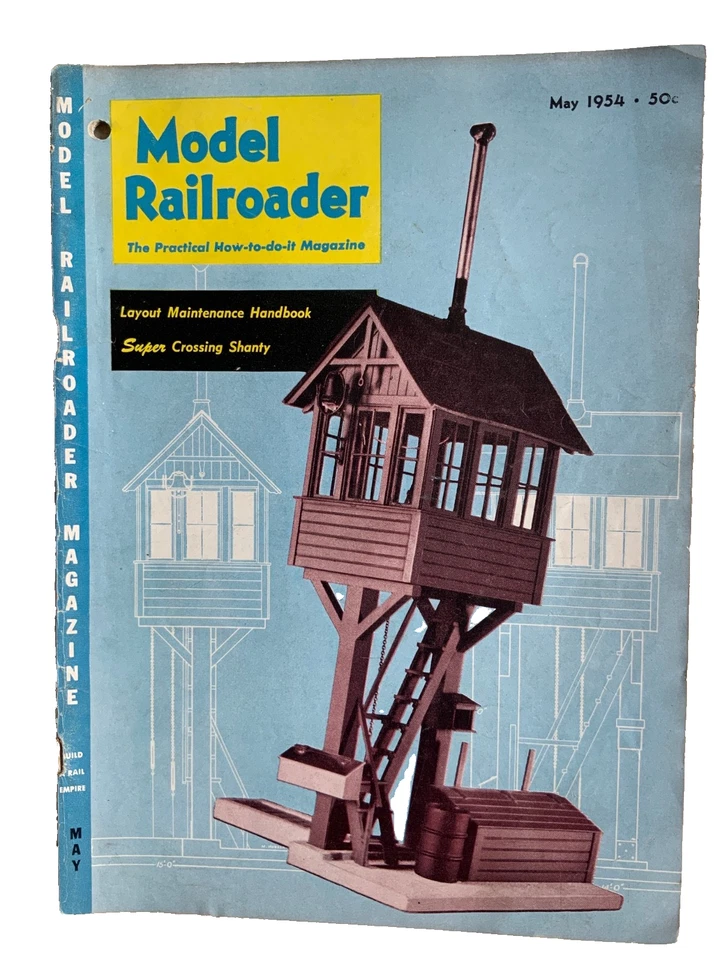 Revista Model Railroader maio 1954 trem colecionável efêmero - Imagem 1 de 1