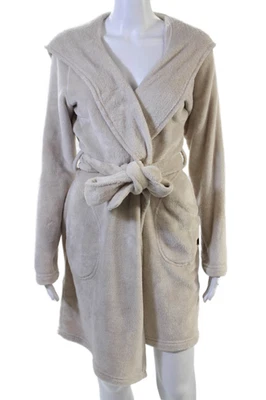 Ugg Womens Cozy Belt Hooded Long Sleeve Robe Light Brown Size Small - Image 1 of 4