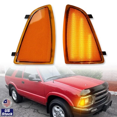 Luces LED delanteras de señalización ámbar para Chevy S10 1994-1997 Blazer LS Foto 1 de 4