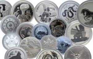 1 Oz Silbermünzen aus Diversen Länder 31,1 gr 999/1000 Silber - Anlagemünzen - Bild 1 von 38