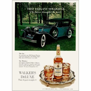 1973 Walkers Deluxe Bourbon: Elegant Straight 8 Vintage Print Ad - Picture 1 of 1