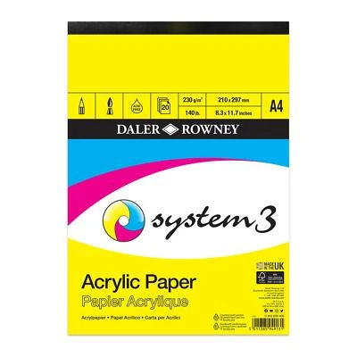 Daler Rowney System 3 Acrylpapier A4 230 g/m 20 Blatt