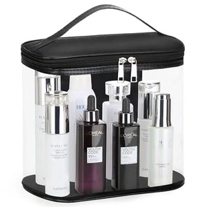 Heavy Duty Leak Proof Clear Travel Bags for Toiletries Transparent Makeup Cos... - Picture 1 of 7