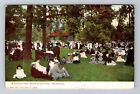 Milwaukee WI-Wisconsin People in the Grass Concert Day Park Vintage Postcard