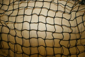 4' X 25' Black Square 1" Mesh Nylon Sports Netting #16 5/16" Poly Rope 500lb - Picture 1 of 6