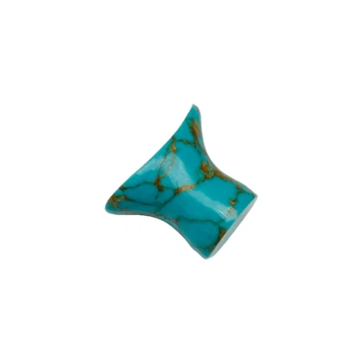 Blue Copper Turquoise Crystal Handmade Labret Plug Gauges Size 2mm (12g) to 30mm - Image 1 of 4