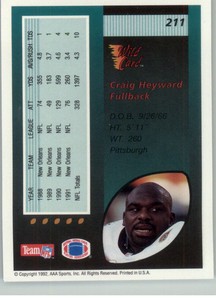 1992 Wild Card Football - YOU PICK THE CARD