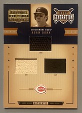 2005 Donruss Prime Patches Adam Dunn Triple Swatch Shoe, Bat & Hat #8/62