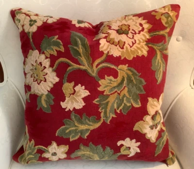 Funda de almohada de terciopelo Brunschwig et Fils Epingle Foto 1 de 4