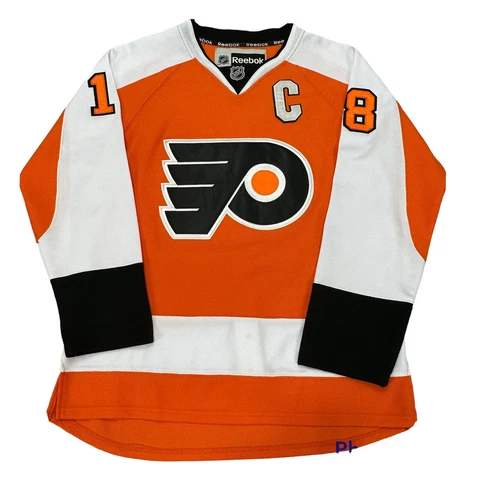 Philadelphia Flyers Mike Richards Size 48 CCM Reebok NHL Jersey #18 Captain Cover