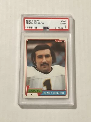 1981 TOPPS #306 Benny Ricardo PSA 9 Saints Lions Bills Vikings Only 7 Higher - Image 1 of 2