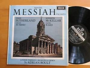 SXL 2316 ED1 Handel Messiah Excerpts Sutherland McKellar Boult Decca WBG 1st EX - Picture 1 of 5