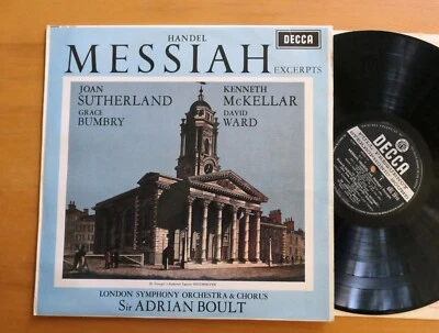 SXL 2316 ED1 Handel Messiah Excerpts Sutherland McKellar Boult Decca WBG 1st EX - Image 1 of 4