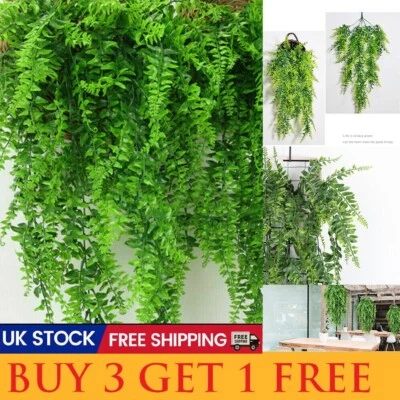 Artificial Plant Hanging Fake Macrame In Pot Fern Succulent Plant Green Trailing - Image 1 of 4