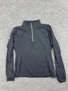 Descente 1/4 Zip Top Women's 10 Black Pullover Long Sleeve Base Layer Ski - Picture 1 of 6