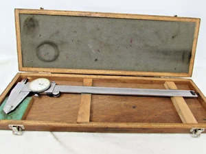Mitutoyo 505-645-50 12in. Dial Caliper with Wood Box - Picture 1 of 9