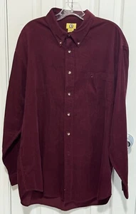 Preowned DuckHead LongSlv Shirt Men's Size XL Burgundy 100% Cotton  Button-Down - Picture 1 of 12