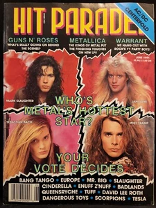 Hit Parader Music Magazine June 1991 With AC/DC Poster - Picture 1 of 2