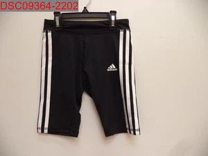 NWT - Adidas Girl's Black Fitted Bike Style Shorts, Size S (7/8) 194870358115 - Picture 1 of 10