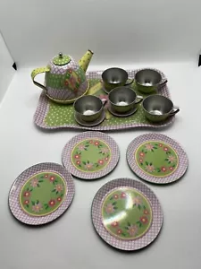 SCHYLLING 2005 Tin Tea 11270W Set Multicolors Including Tray 14 Pieces - Picture 1 of 4