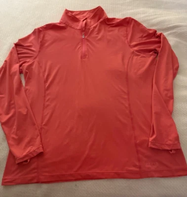 Mujer M Orvis 1/4 Cremallera Elástico Jersey Melocotón Exterior Ropa Deportiva Foto 1 de 4