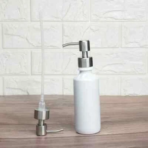 304 Stainless Steel Hand Liquid Soap Pump Dispenser Head Nozzle for Bathroom Kit - Picture 1 of 24