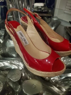 Cuñas rojas Jimmy Choo 40 sin usar Foto 1 de 4