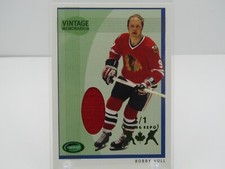BOBBY HULL 2002-03 PARKHURST VINTAGE MEMORABILIA PATCH SPRING EXPO 1/1!!