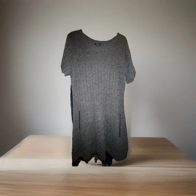 Vestido Suéter Mujer Crew Knit I ❤️ Ronson, Gris Oscuro XL, Manga Corta con Bolsillo Foto 1 de 4