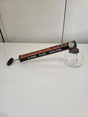 Pulverizador de insetos vintage 1950 bandeira preta - Imagem 1 de 4