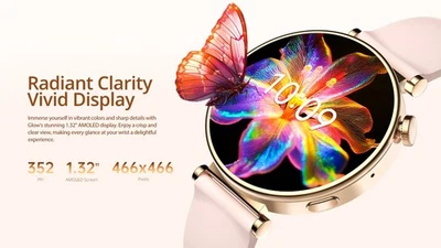 RIVERSONG Glow SmartWatch SW906 AMOLED Display Bluetooth Calling IP68 - Image 1 of 4