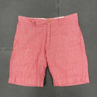 Pantalones Cortos J Crew Gramercy Para Hombres 29 Rojo Frente Plano Informal Chino Clásico Verano Foto 1 de 4