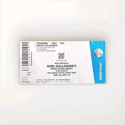 Noel Gallagher Ticket 2019. Malahide Castle Dublin. - Image 1 of 2