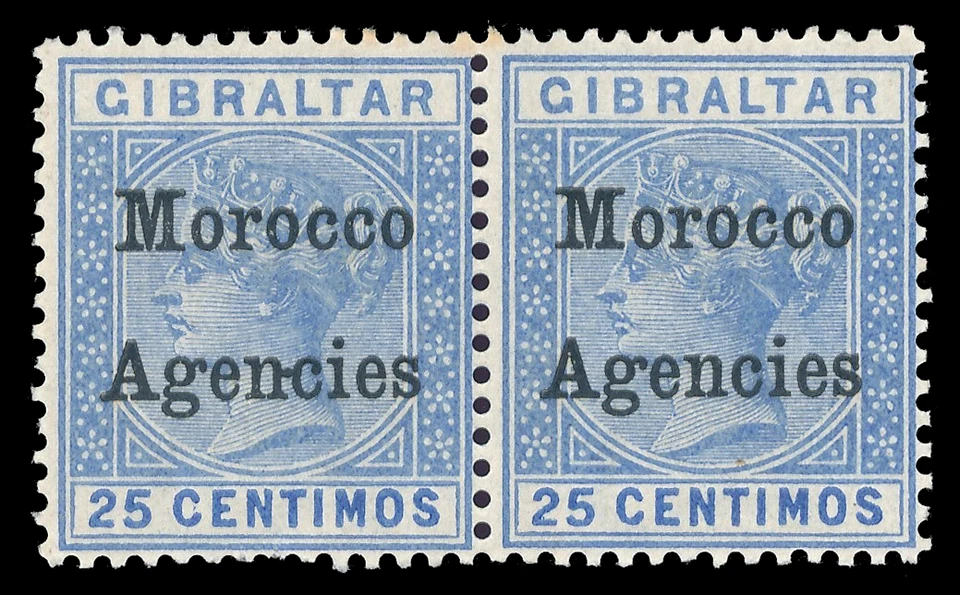 Marruecos Agencias 1899 QV 25c par HYPHEN BETWEEN "NC" var MLH cat 66€. SG 12,12c Foto 1 de 1