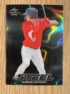 2023 Leaf Trinity - Roman Anthony #S-63 - Steel Lava - Boston Red Sox - Picture 1 of 2