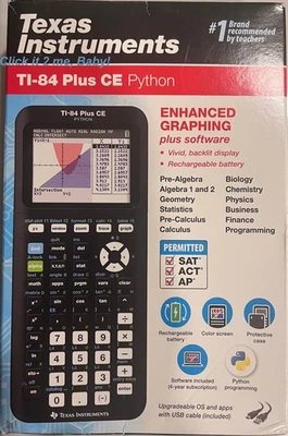 Texas Instruments TI-84 Plus CE Graphing Calculator SEALED Box Python FREE SHIP! - Image 1 of 4