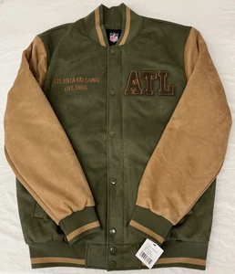 NFL Atlanta Falcons Men's Large G-III Infielder Faux Suede Varsity Jacket *C93* - Picture 1 of 5