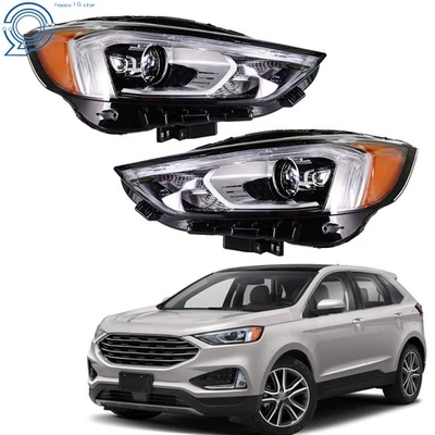 For Ford Edge 2019 2020 2021 LED Projector Headlights W/LED DRL Driver&Passenger - Image 1 of 4