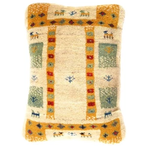 Fine Hand knotted Gabbeh pillow 15"X 20" - Picture 1 of 2