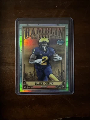 2023 Bowman University Chrome Blake Corum Ramblin Man Michigan #RM-8 - Image 1 of 2