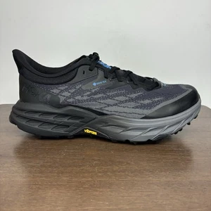 Men’s Hoka One One Speedgoat 5 GTX Midnight Black Trail Running Shoes - Picture 1 of 8