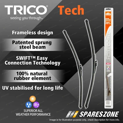 Pair Front Trico Tech Beam Wiper Blades for Jaguar S Type 2001-2005 - image 1 of 3