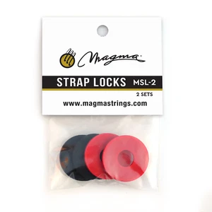 Magma Guitar Strap Blocks - 8 Pieces Pack (4 Red and 4 black) (MSL-2) - Picture 1 of 4