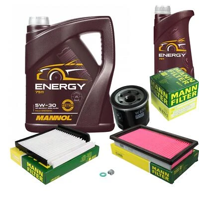 MANN Inspektionspaket 6 L MANNOL Energy 5W-30 für Nissan Tiida Schrägheck 1.6 - Bild 1 von 4