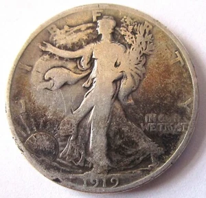 1919 Walking Liberty Half Dollar Good/Very Good LOW MINTAGE - Picture 1 of 2