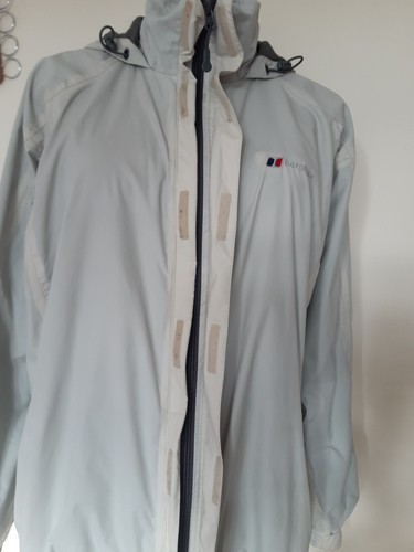 OFF WHITE Giacca a vento impermeabile donna Berghaus taglia 14 bianco sporco AQ2
