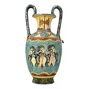 Minoische Vase Keramik Blau Damen Altgriechisch Kreta Keramik Knossos - Bild 1 von 9