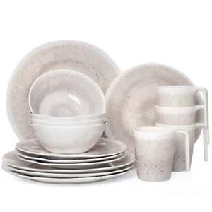 Camping Geschirr Set MelaminGeschirr 4 Personen Service Picknick Campinggeschirr - Bild 1 von 7