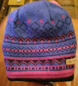 Columbia Omni Heat Mütze Beanie Ski Schneemütze Kinder blau pink grau   - Bild 1 von 5